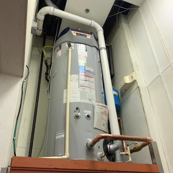 picture of installed waterheater