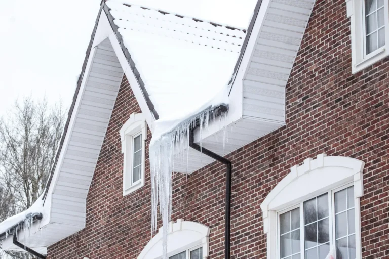 image of snow on roof